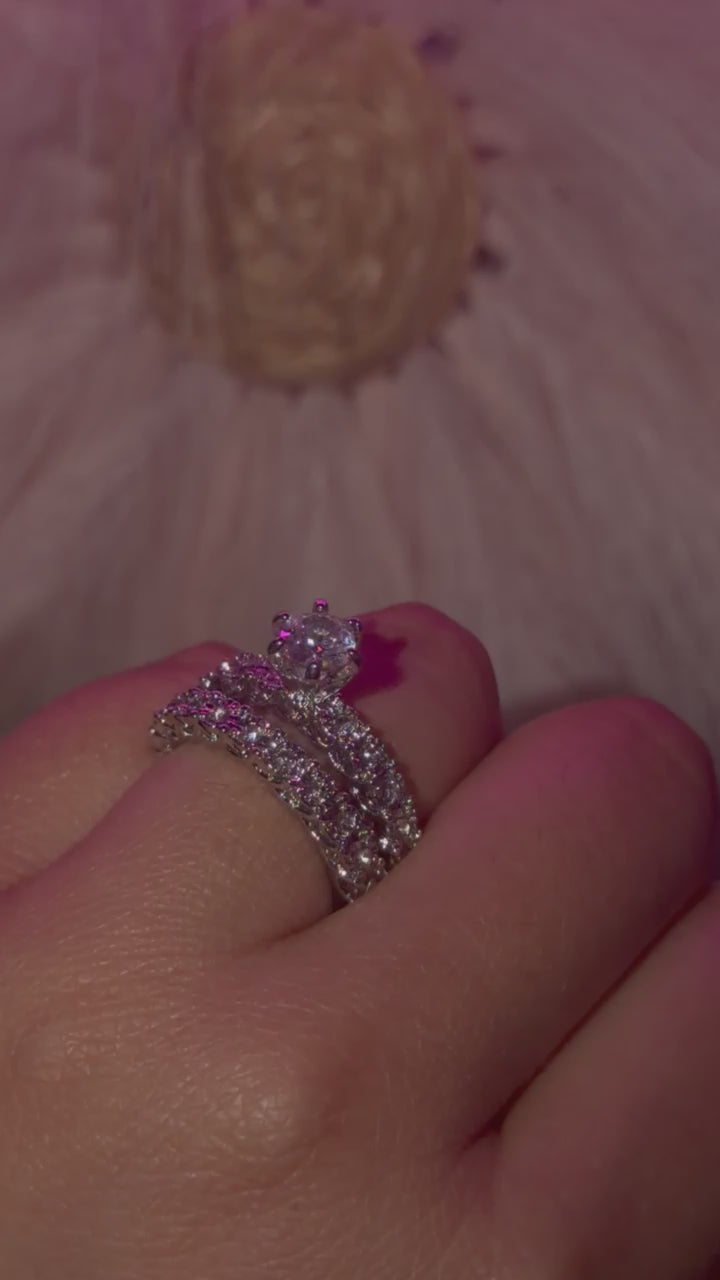 Princess Cut Ring Set