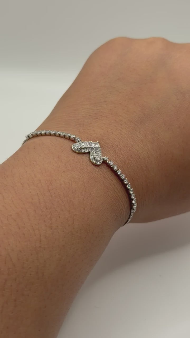 Luxe Heart Tennis Bracelet